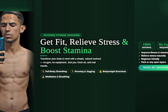 provide outdoor fitness coaching lessons  for mental and physical stress relief