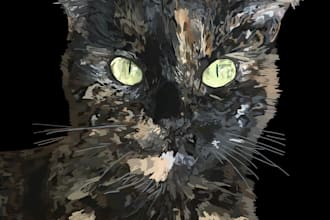create you a digital art peace of your pet