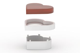 do 3d cad design, product design, 2d drawing in autocad stl stp dxf