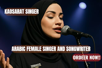 be your female arabic singer songwriter and vocalist for any genres