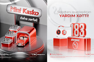 3d graphic design for social media