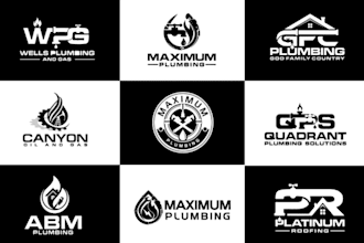 do a plumbing, hvac, construction, oil and gas business logo