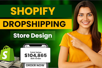 create shopify store, shopify website design, shopify dropshipping website
