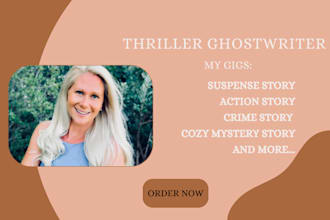 be original thriller, mystery, crime fiction ghostwriter