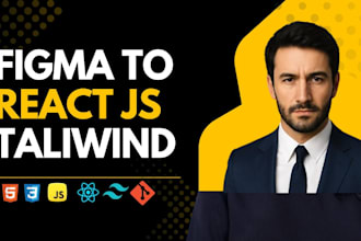 convert figma to responsive react, tailwind, or HTML with clean code