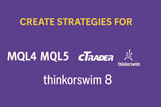 create strategies for mql4, mql5, mt5, mt4, ctrader, thinkorswim, ninjatrader 8