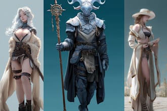 design a fantasy, dark fantasy character concept