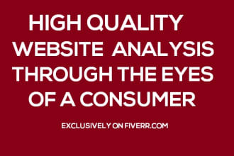 test and review your website from a customer standpoint