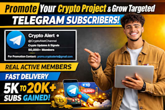 promote your crypto project and grow targeted telegram subscribers