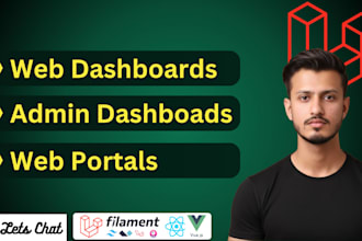 build saas dashboards or saas admin panels using laravel
