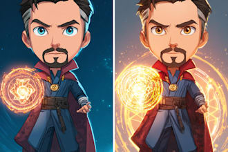 design cartoon character superhero etc from your photos