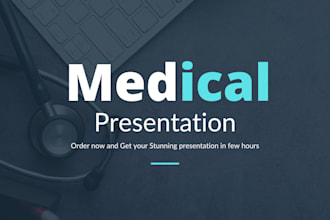design medical and healthcare powerpoint presentation or pitch decks