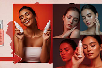 create stunning ai cosmetics photography with ai model for skincare product
