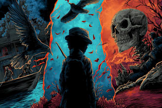 create dark art illustration