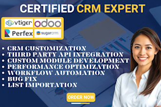 customize and optimize perfex, vtiger, odoo, or sugarcrm system