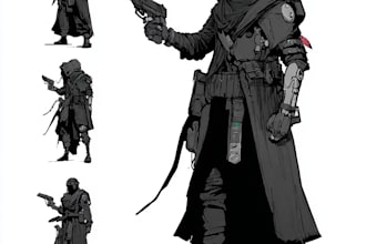 draw your character fantasy medieval cyberpunk steampunk etc