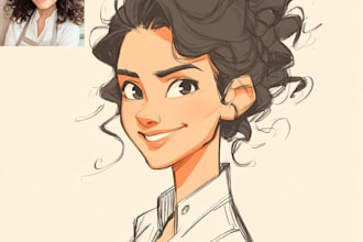drawing a cute cartoon avatar from your photo