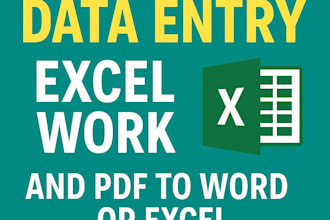excel data entry, cleaning, compile, and merge
