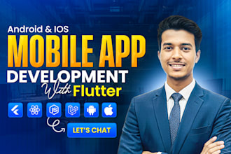 I will do mobile app development ios app creation flutter developer mobile app services