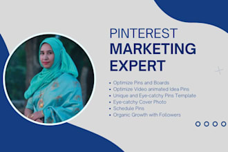 create unique pinterest pin and board and work as a manager