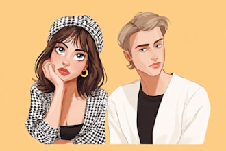 draw realistic cartoon vector portrait from your photo