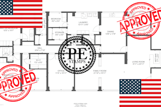 review and stamp florida and california architectural and engineering drawing