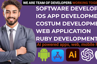 custom ai software, full stack web application developer, software developer