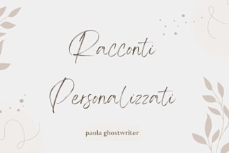 write personalized short stories in italian