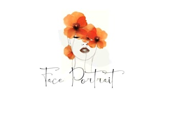 draw abstract portrait logo