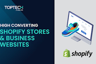 create a professional shopify store or business site