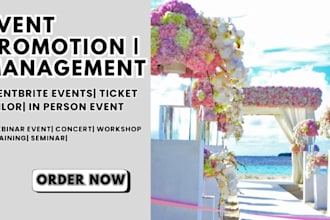 do successful event setup, event marketing, webinar promotion on eventbrite
