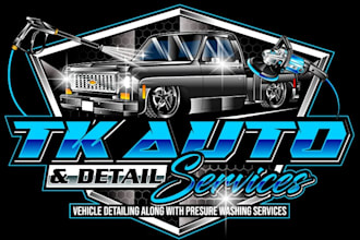 design a custom luxury car detailing logo for your company