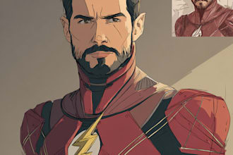 draw character in classic marvel comic style