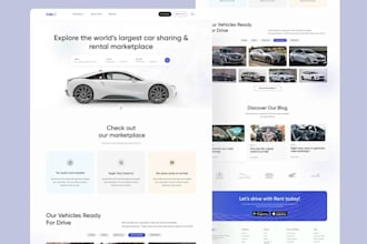 design professional car dealer, automotive rental website or dealership website