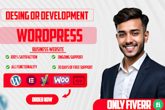 design a professional business website using wordpress