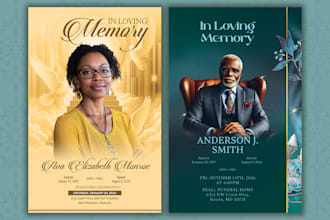 funeral program booklet and obituary design