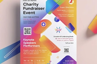 do eye catching modern charity fundraiser flyer design