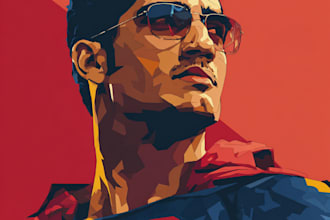 design your realistic superhero cartoonportrait
