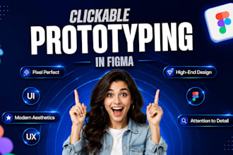 design figma clickable prototype, figma design into clickable