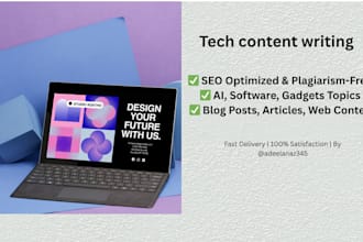 write tech content and develop custom software