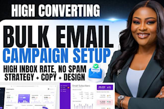bulk email campaign setup email blast high inbox delivery reach audience inbox