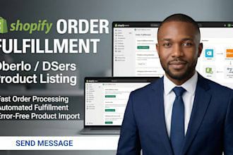 shopify orders fulfilment using oberlo or dsers product listing shopfy template