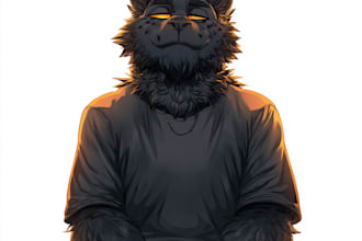 draw amazing fursona, furry, oc, anthro art, sfw, nfsw