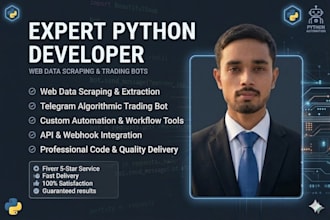 do python web data scraping trading telegram bots and automation web scraper