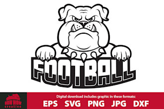 custom bulldog logo strong, bold unique designs