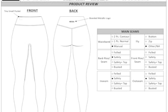 create clothing and apparel tech packs for manufacturing