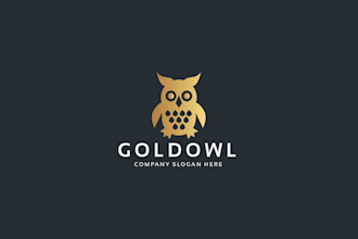 custom owl logo design smart, stylish unique