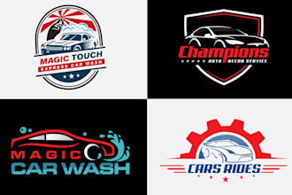 design mechanical workshop repair automotive garage auto detailing car wash logo