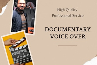 record arabic documentary male voice over