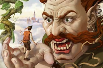 illustrate character art or fantasy book cover illustration